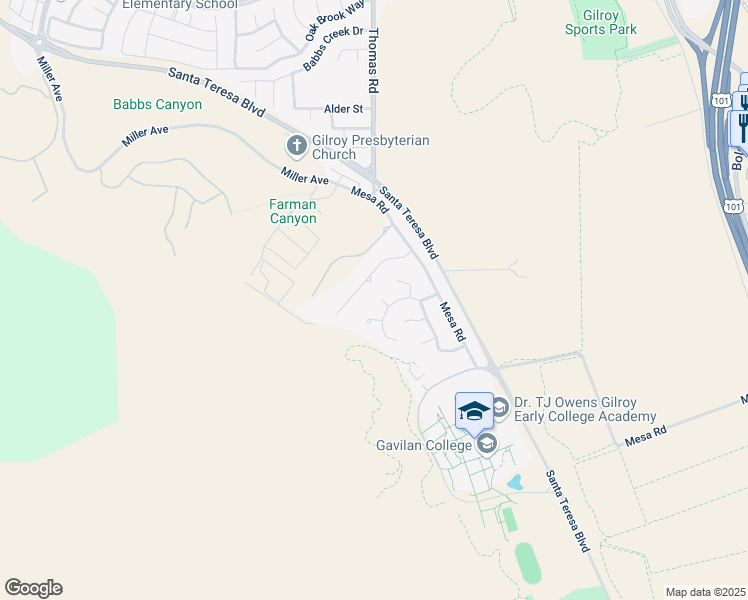 map of restaurants, bars, coffee shops, grocery stores, and more near 5565 Christine Court in Gilroy