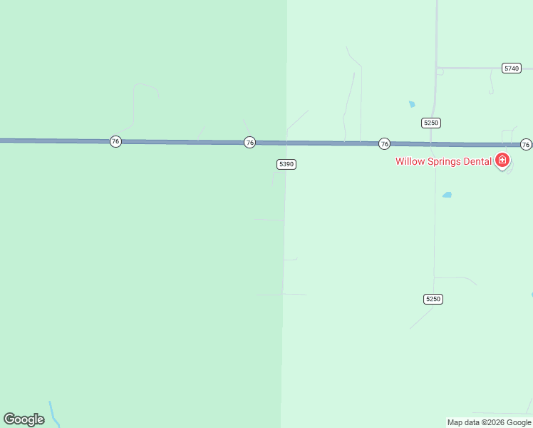 map of restaurants, bars, coffee shops, grocery stores, and more near 2015-2077 Co Road 5390 in Willow Springs
