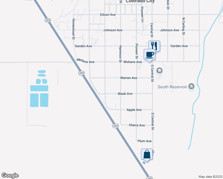 map of restaurants, bars, coffee shops, grocery stores, and more near 229 Black Avenue in Colorado City