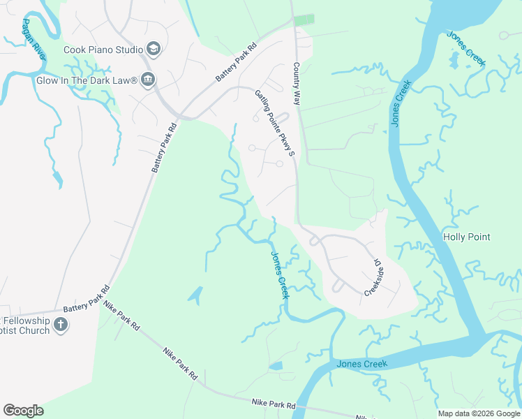 map of restaurants, bars, coffee shops, grocery stores, and more near 20160 Harbour Ridge in Smithfield