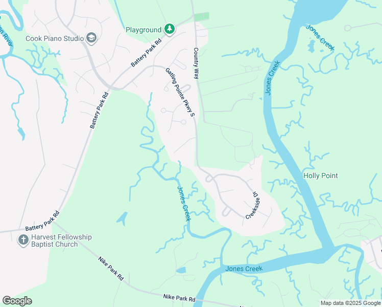 map of restaurants, bars, coffee shops, grocery stores, and more near 20414 Gatling Pointe Parkway South in Smithfield