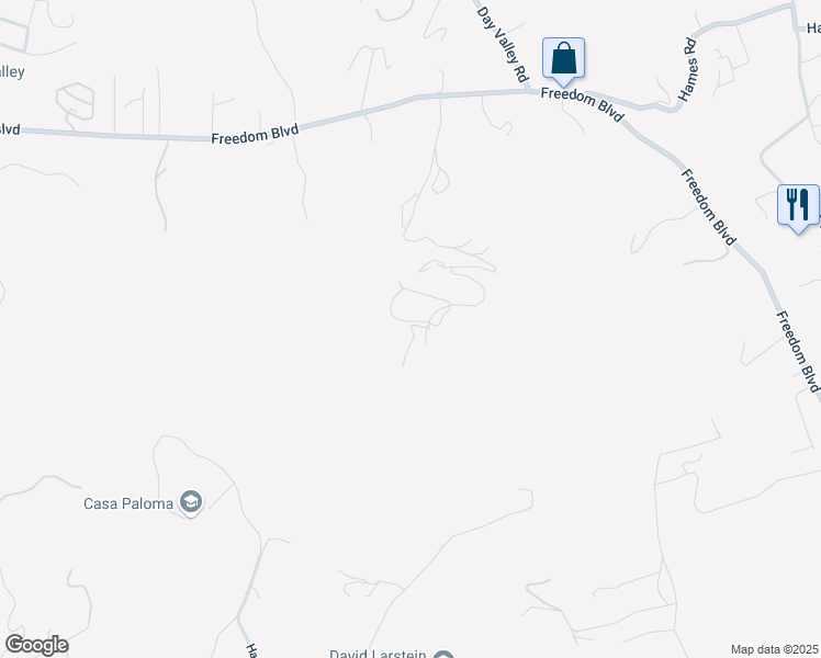map of restaurants, bars, coffee shops, grocery stores, and more near 1172 Redwood Heights Road in Aptos