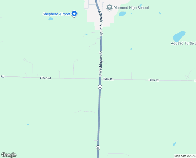 map of restaurants, bars, coffee shops, grocery stores, and more near 17982 Elder Road in Diamond