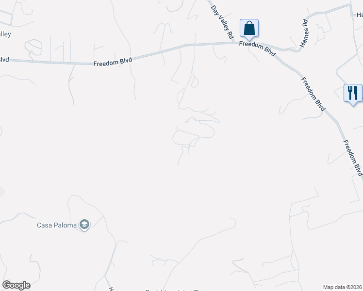 map of restaurants, bars, coffee shops, grocery stores, and more near 1172 Redwood Heights Road in Aptos