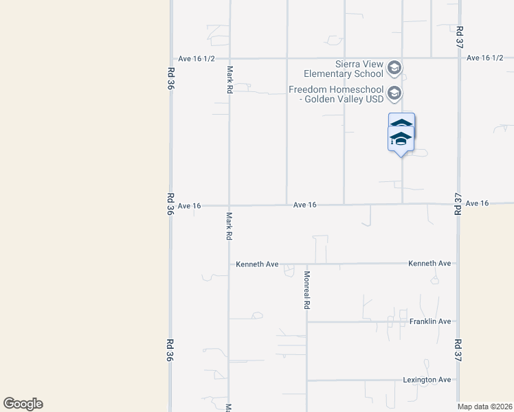 map of restaurants, bars, coffee shops, grocery stores, and more near 36634 Avenue 16 in Madera