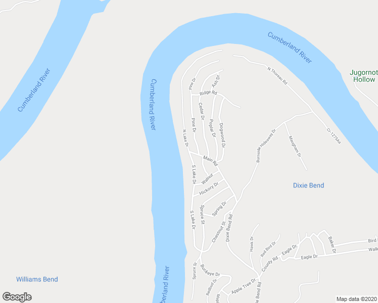 map of restaurants, bars, coffee shops, grocery stores, and more near 17 North Lake Drive in Burnside