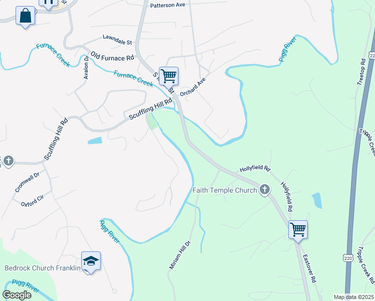 map of restaurants, bars, coffee shops, grocery stores, and more near 1300 South Main Street in Rocky Mount