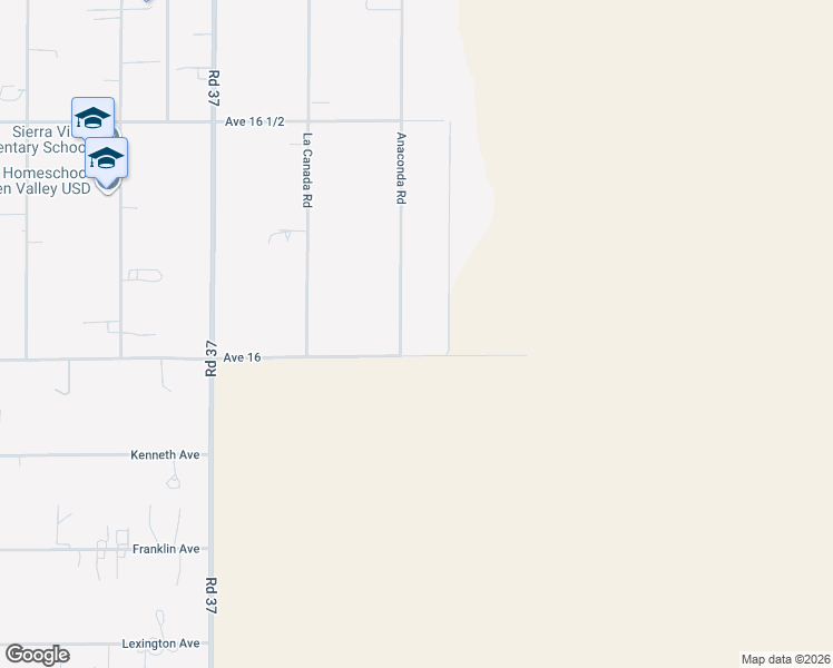 map of restaurants, bars, coffee shops, grocery stores, and more near 16099 Anaconda Road in Madera