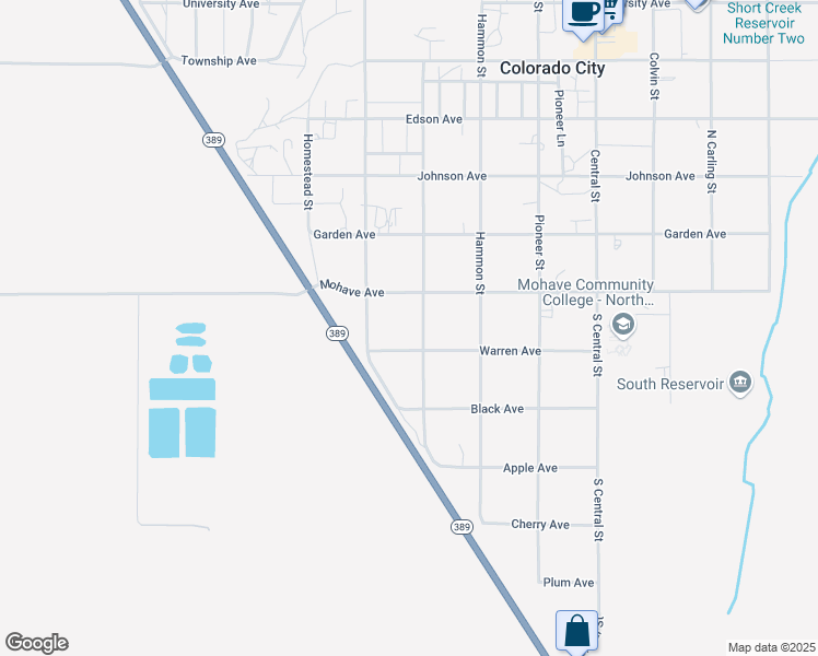 map of restaurants, bars, coffee shops, grocery stores, and more near Barlow Street in Colorado City
