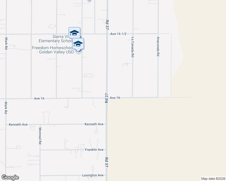 map of restaurants, bars, coffee shops, grocery stores, and more near 16099 Road 37 in Madera