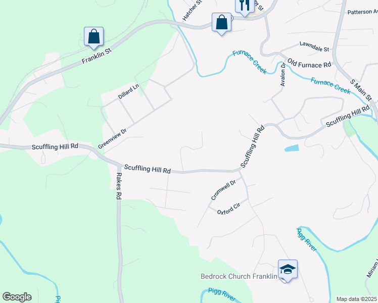 map of restaurants, bars, coffee shops, grocery stores, and more near 164 Stoney Mill Road in Rocky Mount