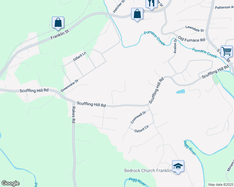 map of restaurants, bars, coffee shops, grocery stores, and more near 164 Stoney Mill Road in Rocky Mount