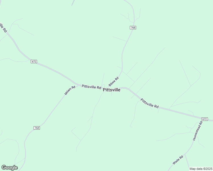 map of restaurants, bars, coffee shops, grocery stores, and more near 135 Bibee Road in Pittsville