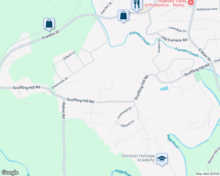 map of restaurants, bars, coffee shops, grocery stores, and more near 143-245 Stoney Mill Road in Rocky Mount