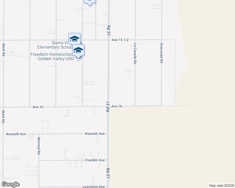 map of restaurants, bars, coffee shops, grocery stores, and more near 16099 Road 37 in Madera