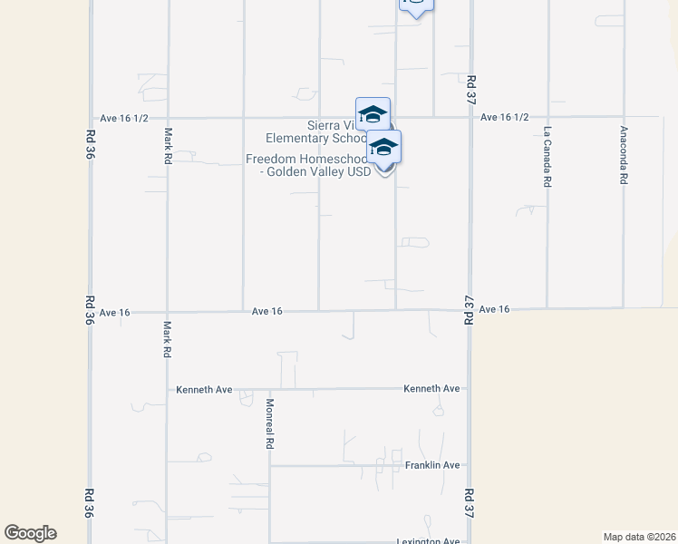 map of restaurants, bars, coffee shops, grocery stores, and more near 16099 Karen Road in Madera