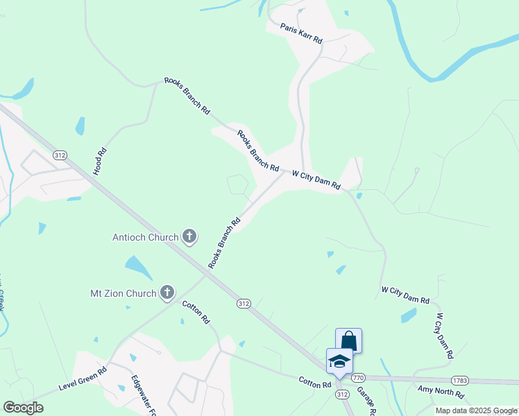 map of restaurants, bars, coffee shops, grocery stores, and more near 2424 Rooks Branch Road in Keavy