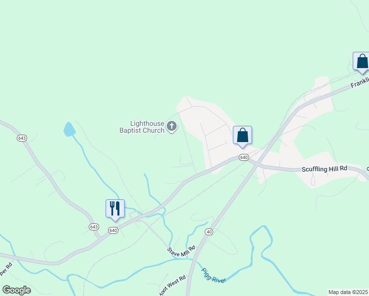 map of restaurants, bars, coffee shops, grocery stores, and more near 161 Highfield Road in Rocky Mount