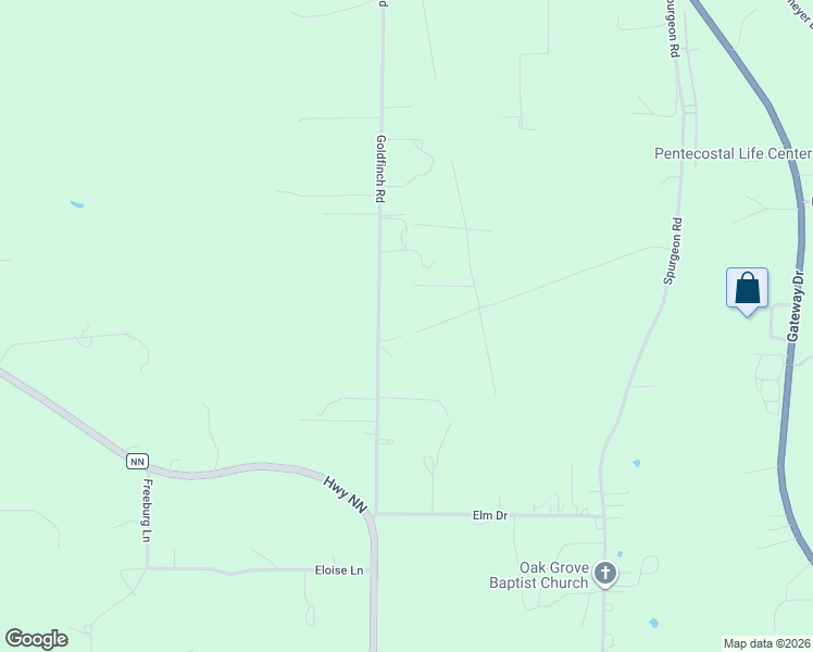 map of restaurants, bars, coffee shops, grocery stores, and more near 5700-5966 Goldfinch Road in Joplin