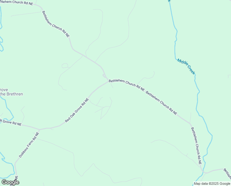 map of restaurants, bars, coffee shops, grocery stores, and more near 1540 Bethlehem Church Road Northeast in Floyd