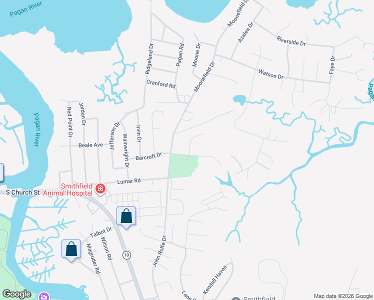 map of restaurants, bars, coffee shops, grocery stores, and more near 2 Peterson Avenue in Smithfield