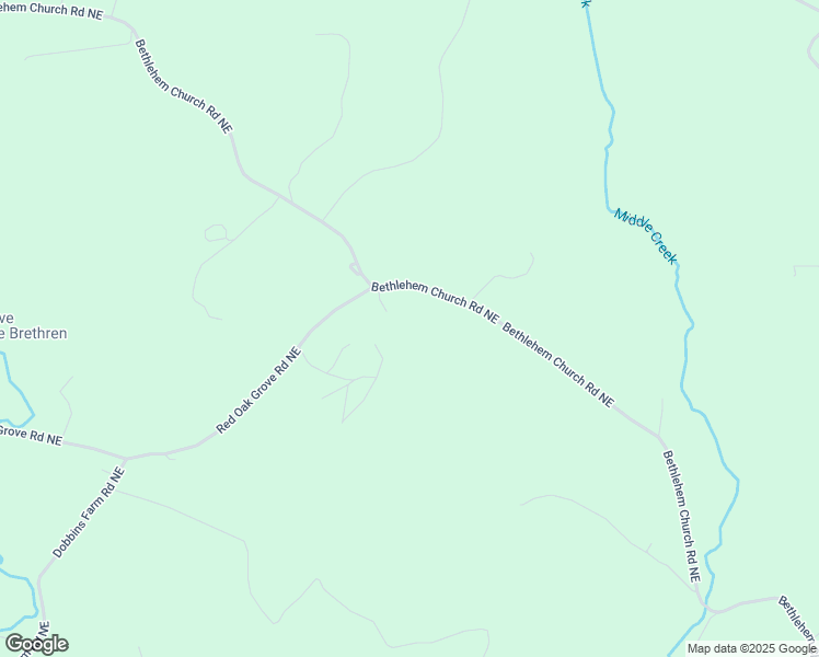 map of restaurants, bars, coffee shops, grocery stores, and more near 1540 Bethlehem Church Road Northeast in Floyd