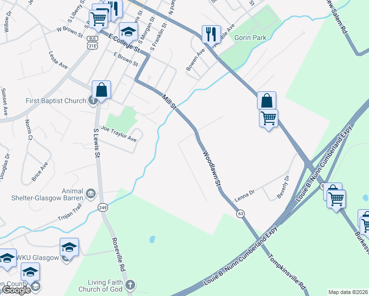 map of restaurants, bars, coffee shops, grocery stores, and more near 88-398 Temple Trace Road in Glasgow