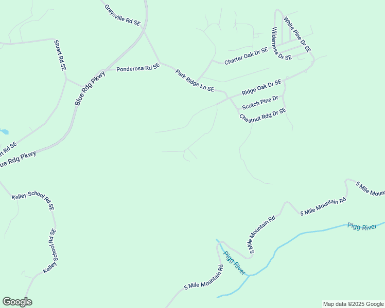 map of restaurants, bars, coffee shops, grocery stores, and more near Lynn Circle Southeast in Copper Hill