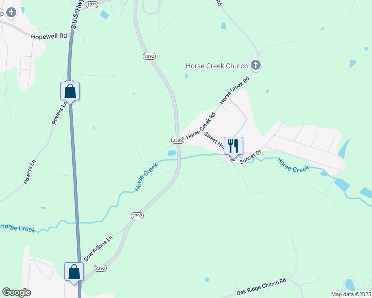 map of restaurants, bars, coffee shops, grocery stores, and more near 1060 Horse Creek Road in Corbin