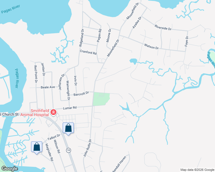 map of restaurants, bars, coffee shops, grocery stores, and more near 2 Peterson Avenue in Smithfield
