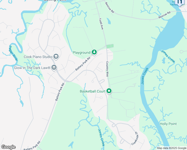 map of restaurants, bars, coffee shops, grocery stores, and more near 11200 Beechwood Pointe in Smithfield