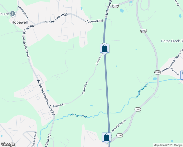 map of restaurants, bars, coffee shops, grocery stores, and more near 248 Powers Lane in Corbin