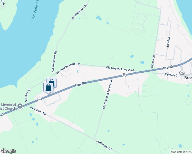 map of restaurants, bars, coffee shops, grocery stores, and more near 2100 Kentucky 90 in Bronston