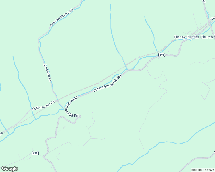 map of restaurants, bars, coffee shops, grocery stores, and more near 2133 John Simms Hill Road in Honaker