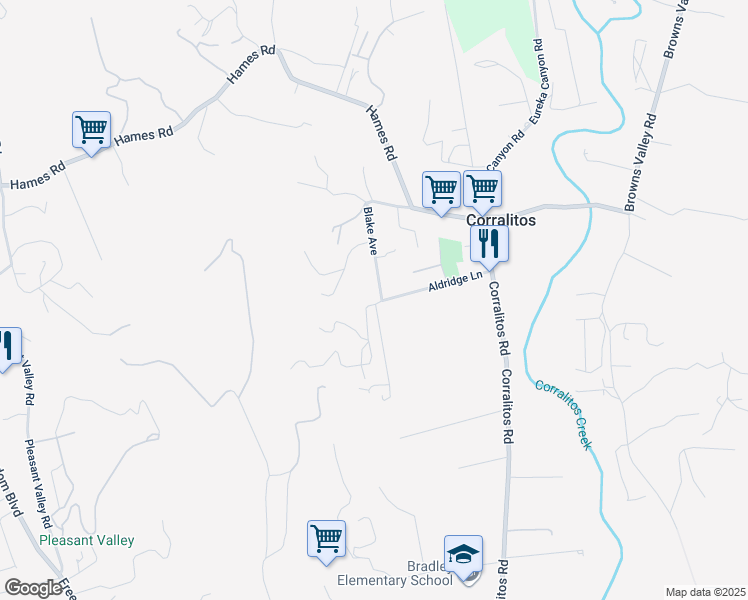 map of restaurants, bars, coffee shops, grocery stores, and more near 1 Blake Avenue in Watsonville