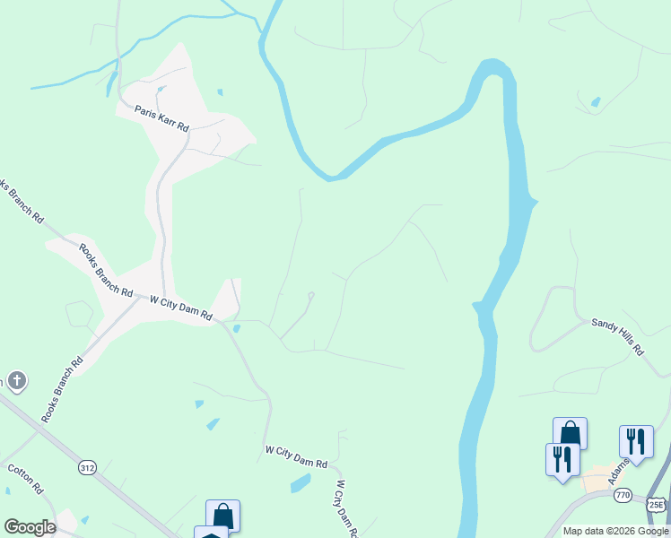 map of restaurants, bars, coffee shops, grocery stores, and more near 504 Earl Howard Road in Keavy