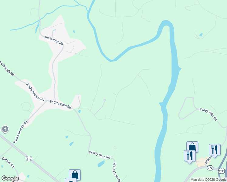 map of restaurants, bars, coffee shops, grocery stores, and more near 504 Earl Howard Road in Keavy