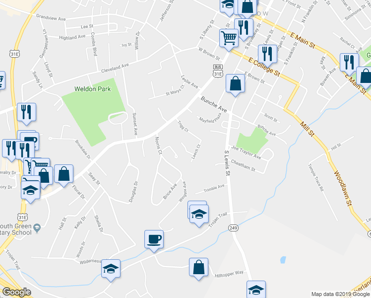 map of restaurants, bars, coffee shops, grocery stores, and more near 110 Sunny Chat Place in Glasgow