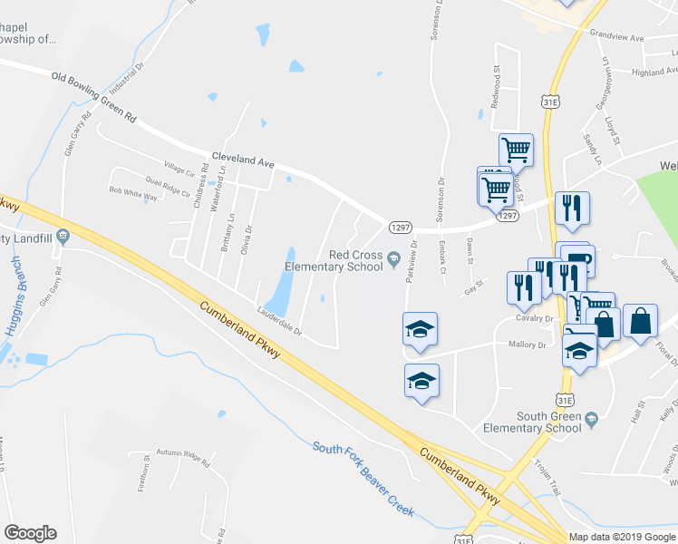 map of restaurants, bars, coffee shops, grocery stores, and more near 117 Forrester Road in Glasgow