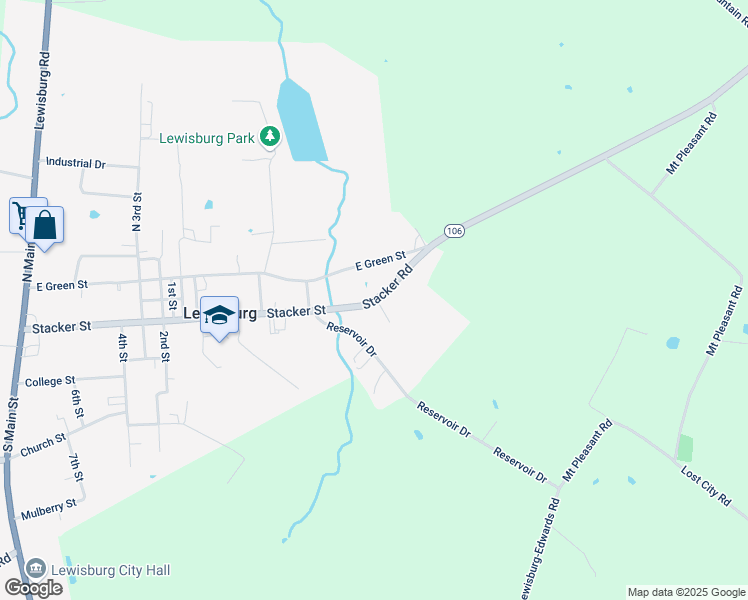 map of restaurants, bars, coffee shops, grocery stores, and more near 799 Quality Rd in Lewisburg