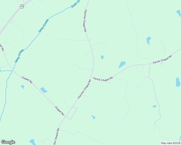 map of restaurants, bars, coffee shops, grocery stores, and more near Fletcher Chapel Road in Kenbridge