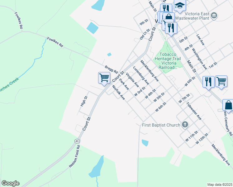 map of restaurants, bars, coffee shops, grocery stores, and more near 1605 Norfolk Avenue in Victoria