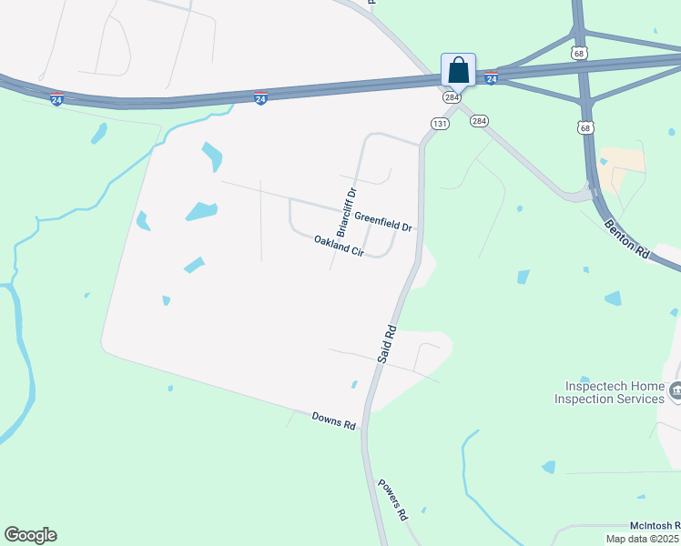 map of restaurants, bars, coffee shops, grocery stores, and more near 522 Briarcliff Drive in Paducah