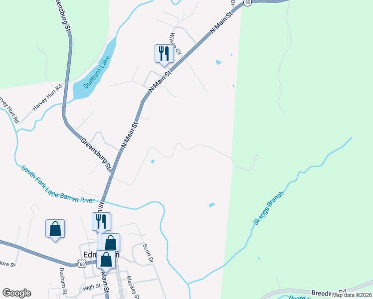 map of restaurants, bars, coffee shops, grocery stores, and more near River Rd in Edmonton