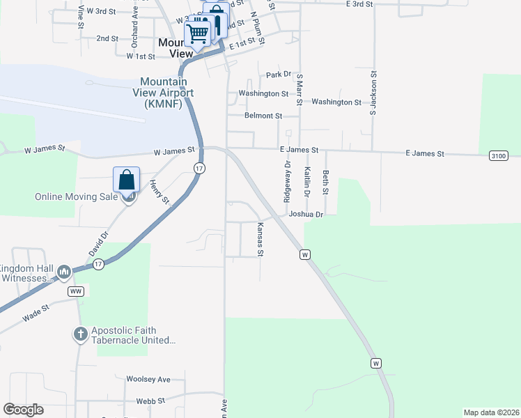 map of restaurants, bars, coffee shops, grocery stores, and more near 292-398 Douglas St in Mountain View