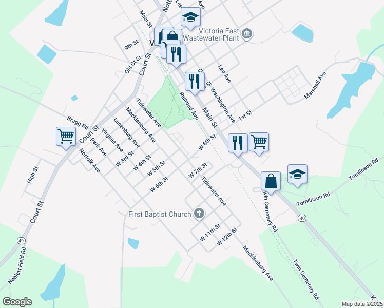 map of restaurants, bars, coffee shops, grocery stores, and more near in Victoria