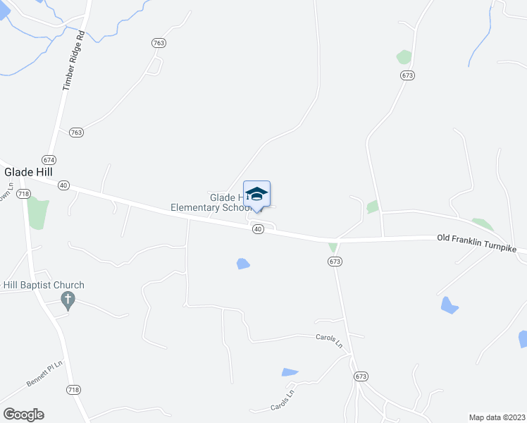 map of restaurants, bars, coffee shops, grocery stores, and more near 8081 Old Franklin Turnpike in Glade Hill