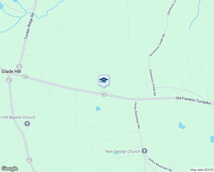 map of restaurants, bars, coffee shops, grocery stores, and more near 8081 Old Franklin Turnpike in Glade Hill