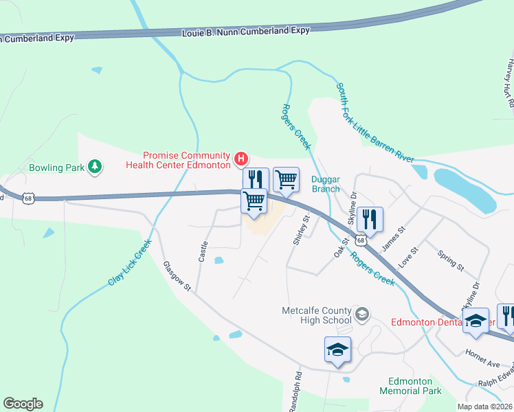 map of restaurants, bars, coffee shops, grocery stores, and more near 1423 West Stockton Street in Edmonton