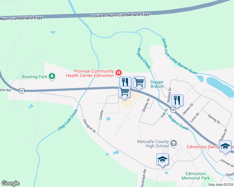 map of restaurants, bars, coffee shops, grocery stores, and more near 1423-1499 West Stockton Street in Edmonton